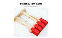 Foldable Design Cross-Legged Folding Stool Easy to Carry Wooden Cross-Brace Frame Stool Lightweight Portable Seat Quick Setup for Fishers, Tailgaters, Fishing, Camping, journey, externaldoor Meal