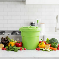 Hand-Crank Salad Dryer Manual Salad Dryer with Lid Perforated Fruit and Vegetable Strainer Sturdy for Home Cooks, Food Prep