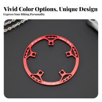 Folding Bike Chainring High-Strength Aluminum Alloy CNC Single Chainring 130 BCD Chainwheel Lightweight Design Anodized Finish