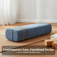 Stretching Bolster Promotes Deep Relaxation Structured Alignment Practice Bolster Removable Zippered Cover Fitness Equipment for Yogis, Men