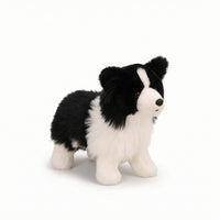 Border Collie Stuffed Animal Dog Cuddly Border Collie Stuffed Animal Stuffed Dog with Stuffed Animal Tail Huggable Surface