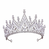 Crystal Crown Marquise Cut Crystals Bridal Tiara Wedding Hair Crown Elegant Design Wedding Tiara Sparkling for Prom Attendees
