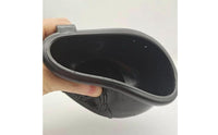 Thick Rim Rubber Feeding Bowl Embossed Handled Feeding Bowl Black
