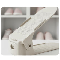 Double Deck Shoe Holder Space Saver Shoe Rack Easy Access for Entryway