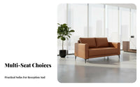 Minimalist design Modern 3-Seater Office Couch Professional Look Sofa and Loveseat Combination Comfortable Cushioning Commercial Furnishing robust Frame for Business Owners, Interior Designers, Apartment Dwellers, Corporate Waiting Room, Small Space