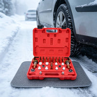 26 Pieces Climate Control Leak Detection Adapter Kit Efficient Automotive Cooling System Test Kit with Case Leak Tester for Home Mechanics