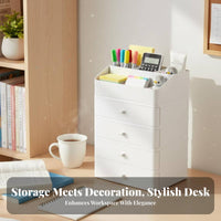 Space-Saving Stackable Drawer Unit Multi-Purpose Stackable Drawer Box long-lasting Desktop Organizer interlocking Design for Office Workers, Hobbyists, Desk, Dorm Room, Bedroom, Vanity