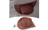 Stainless Steel Car Hat Holder with Spring Clip Sturdy Visor Hat Hanger Compact Organizer Heavy Duty for Drivers, Truck