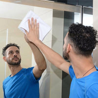 6 Pack Microfibre Towel and 30cm x 70cm Microfibre Cloth, 300 GSM Plain Weave for Car Washing, Absorbent Detailing and Household Cleaning Use