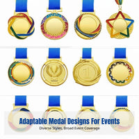 Universal Alloy Medal, Sports Event Neck Hanging Award, Endurance Event Honor Plaque, Silver Bronze, Random Design