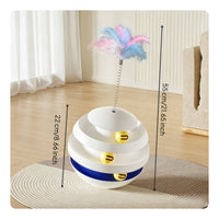 Self-Entertainment Tumbler Cat Toy Boredom Relief Cat Challenge Toy Long-Lasting Pet Supplies Feather Wand Attachment for Indoor