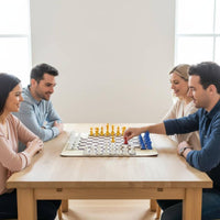 4 Player Chess Set Multiplayer Four Player Chess Set Beginner-Friendly Chessboard for Groups, Families