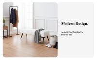Padded End-of-Bed Bench Modern Design Long Padded Bench Versatile Placement Long-Lasting Construction for Guests, Entryway