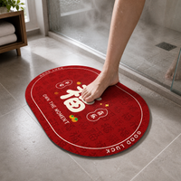 Soft Diatomaceous Earth Bathroom Mat - Non-Slip, Super Absorbent, Quick Dry Floor Mat for Entryways and Bathrooms