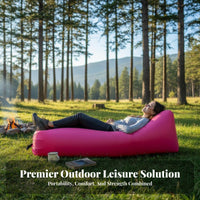 No Pump Required Wind-Inflated Couch Foldable Design Wind-Inflated Lounger Lightweight air couch Quick Inflation for outdoor concertmobileers, Beachmobileers, Camping, Music events, Beach, waterside