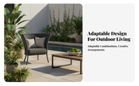 3 Pieces Waterresistant 3-Piece Woven Seating set sun-resistant 3 Piece Patio Seating Group Weather-Resistant Outdoor Furniture long-lasting Construction for Hotel Owners, Apartment Dwellers, Courtyard, Balcony, Garden, Porch