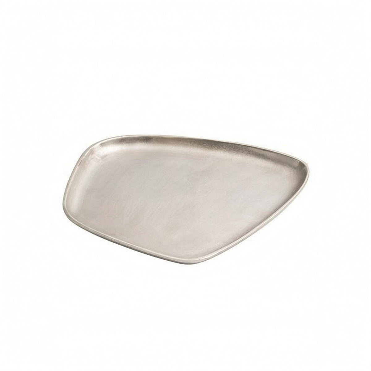 Aluminum Tray Irregular Shape Decorative Serving Tray Shallow rims Metal Dessert Platter