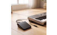 Compact Sustain Pedal with Angled Plug Slim Keyboard Sustain Pedal Non-Slip Foot Switch with Cable Wired for Keyboardists, Pianists, Home Practice, Stage, Studio