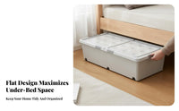 Under-Bed Rolling container Large Capacity Wheeled Storage container particlesproof for Students