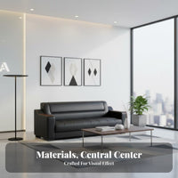 Comfortable 3-Piece Business Couch Ensemble Long-Lasting Reception Sofa High-Density Foam Cushioning Office Furniture Ergonomic Design for Clients, Guests, Lounge, Waiting Room, Lobby