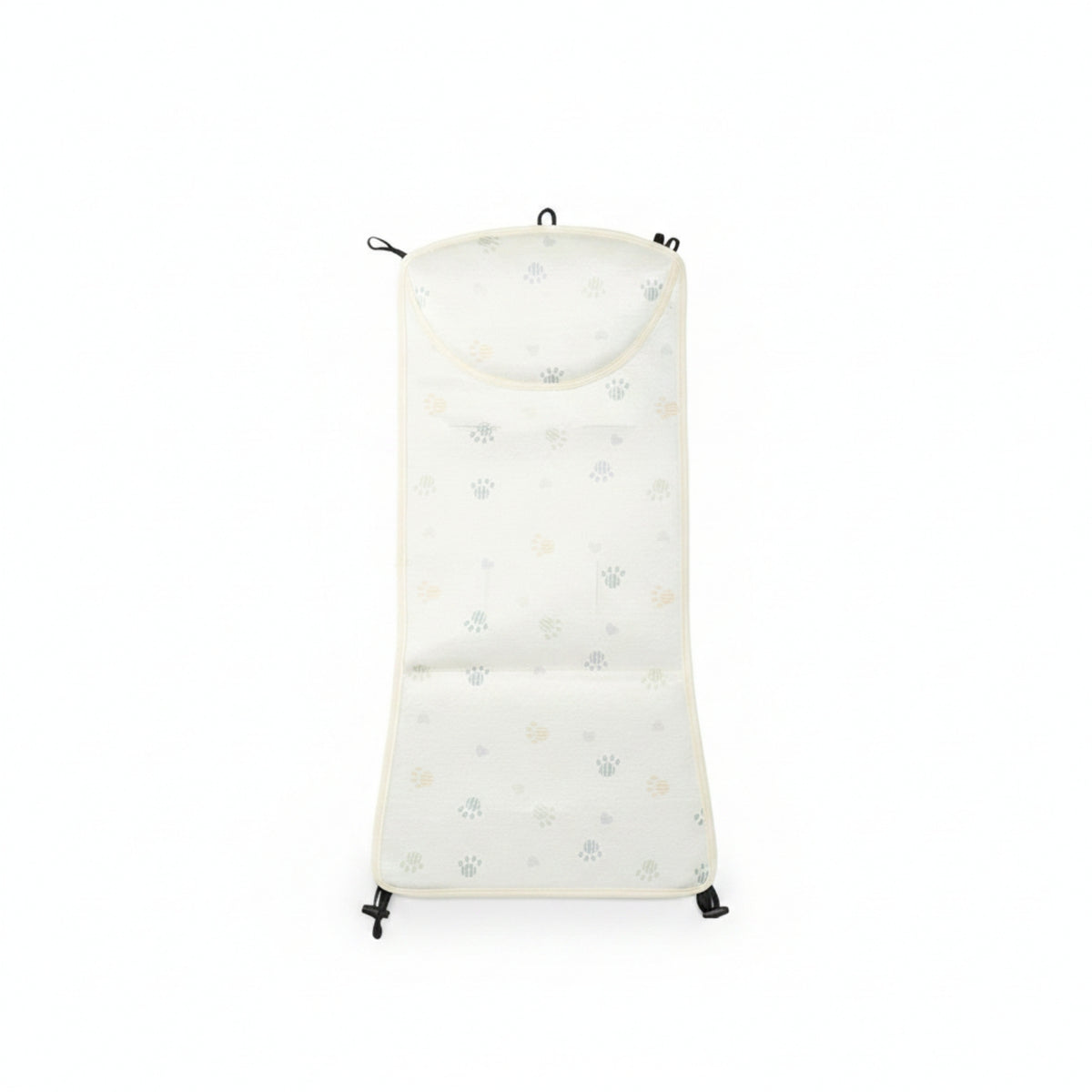 Headrest Area Ice Silk Stroller Cushion Fitted Contoured Seat Liner Paw-Print Motif Cooling Seat Insert Woven Texture