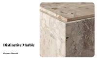 Italian design Square Marble-Top Accent Table Minimalist Design Square Marble-Topped Stand distinctive Pattern Living Room Furniture Quality Craftsmanship for Interior Designers, Home Decorators, Homeowners, Bedroom, Entryway, Reception Area, Hotel Lobby