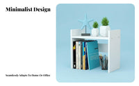 Space-Saving Design H-Shaped Desktop Organizer Multi-Functional Adjustable Desk Shelf Easy Assembly desktop Rack Multiple Combinations for Students, Office Workers, Home Users, Study Room, Bedroom, Countertop