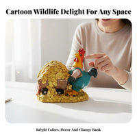 Decorative and Functional Resin Creature Coin Bank Great Gift Idea Cute Creature Piggy Bank for Children, Adults, Office Desk, Bookshelf