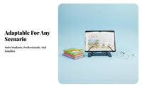 Foldable Adjustable Desktop Bookrest Multi-Functional Adjustable literature Easel With leaf Holders Book Stand Handscomplimentary for Office Workers, Professionals, Bedroom, Library, Kitchen, teleconference Calls