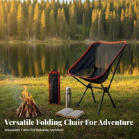Easy to Carry Folding Moon Chair Breathable Portable Camping Chair Compact Design Long-Lasting for Artists, Fishers, Fishing, Picnic, Picnics, Barbecues