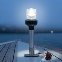 LED Boat Light Wired Boat Light with Metal Base Compact Sleek for Yacht Owners, Navigation, Deck