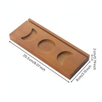 Card Stand with Recesses Triple-Slot Wooden Display Stand Stable Rack for Readers, Collectors, Desk