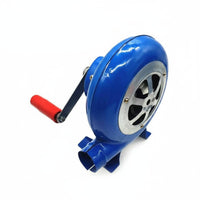 Sturdy Metal Construction Hand Crank Air Blower Lightweight Portable Forge Blower Fire Starting Tool for Camping, Fireplace