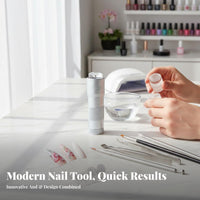 Handheld Nail Curing Press 2-in-1 Design Cordless Crystal Nail Light Portable Maniset Appliance for Manicurists, DIY Hobbyists, Home Use, Mobile