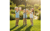 Shepherds Hook with Flag Holder Multi-Prong for Patio