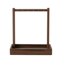 Jewelry Organizer Stand with Tray Untangle Tabletop Jewelry Holder with Hooks for Dresser