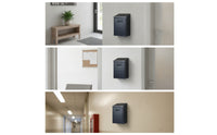 Compact Mailbox with Combination Lock Metal Wall Mailbox Secure Letterbox Modern for Entryways, Apartments, Offices