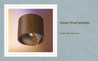 Adjustable Walnut LED Spotlight