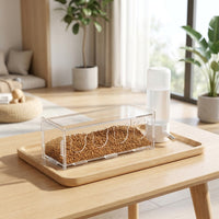 Bird Feeder, Wild Bird Feeding Station, Bird Food Container, Wooden, Large, Tabletop, Outdoor, For Bird Watching, Small Birds, Parakeets, Cockatiels