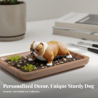 Canine Figurine Dog Model High Detail Resin Canine Figurine Model Realistic Muscular Dog Figurine for Collectors, Hobbyists, Micro Landscapes