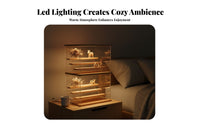 Clear Acrylic Display Box Space Saving Particles Proof Figurine Showcase Lighted Acrylic Display Box Easy Assembly for Desk
