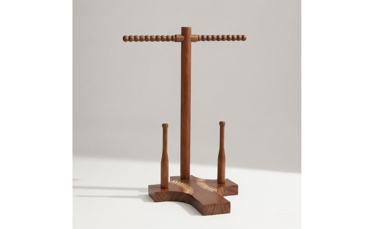 Jewelry Display Stand Walnut Finish Tabletop Jewelry Holder Wooden for Women, Collectors, Dresser, Vanity