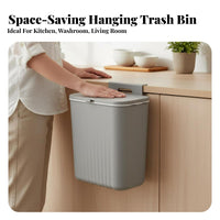 Wall Mounted Trash Can Space Saving Hanging Trash Can Hanging Cabinet Garbage Bin Easy Installation Sliding Lid Waste Bin