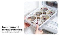 6 Pieces Safezer Safe Soup Portioning Set Food-Grade Single-Compartment Meal Container Portion Control Kitchen Storage Reusable for Home Cooks, Health-Conscious Individuals, Busy Professionals, Refrigerator, Workplace Lunch, on-the-Move