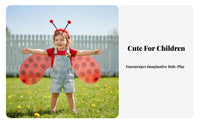 Bee Costume Set Stage Prop Glide Attachments Outfit Performance Wear 4 Piece Costume for Girls, Preschoolers, Dance Recital, Pretend Play