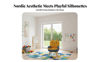 Removable and cleanable Cover rotate stuffed cub Chair Cute creature Design stuffed cub Chair High support Toddler Armchair Lightour teamight for Toddlers, Preschoolers, Parents, Bedroom, Playroom, study corner, Living Room