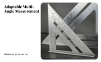 Carpentry Triangle Ruler High Precision Efficient Angle Square Multi-Functional Aluminum Alloy Try Square for Carpenters, Builders, Framing, Roofing