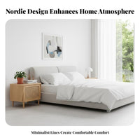 Nordic Inspired Rattan Bedside Table Japanese Design Rattan Bedside Cabinet Minimalist Design Nightstand Sturdy Construction for Apartment Dwellers, Homeowners, Interior Decorators, Bedroom, Homestay, Entryway