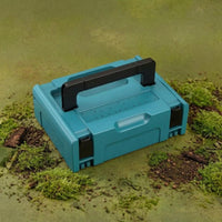 Turquoise Blue Plastic Toolbox Slimline Handheld Toolbox Rectangular Protective Equipment Case Black Handle