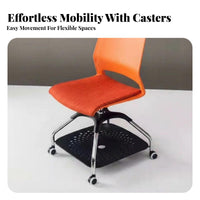 Multi-Functional Rolling Chair with Tablet Arm Mobile Casters Wheeled Chair with Writing Tablet Breathable Mesh Back Training Room Seat Space-Saving Design for Trainees, Students, Conference Attendees, Classroom, Lecture Hall, Reception Area